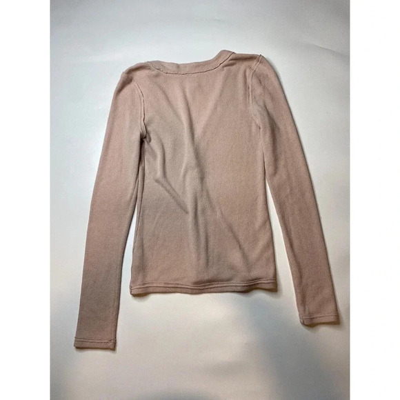 We The Free Call Me Cardigan Long Sleeve Button Front Shirt Pink Ribbed Size M - Picture 7 of 7